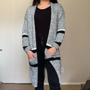 Gray/Black Duster Cardigan from Korea